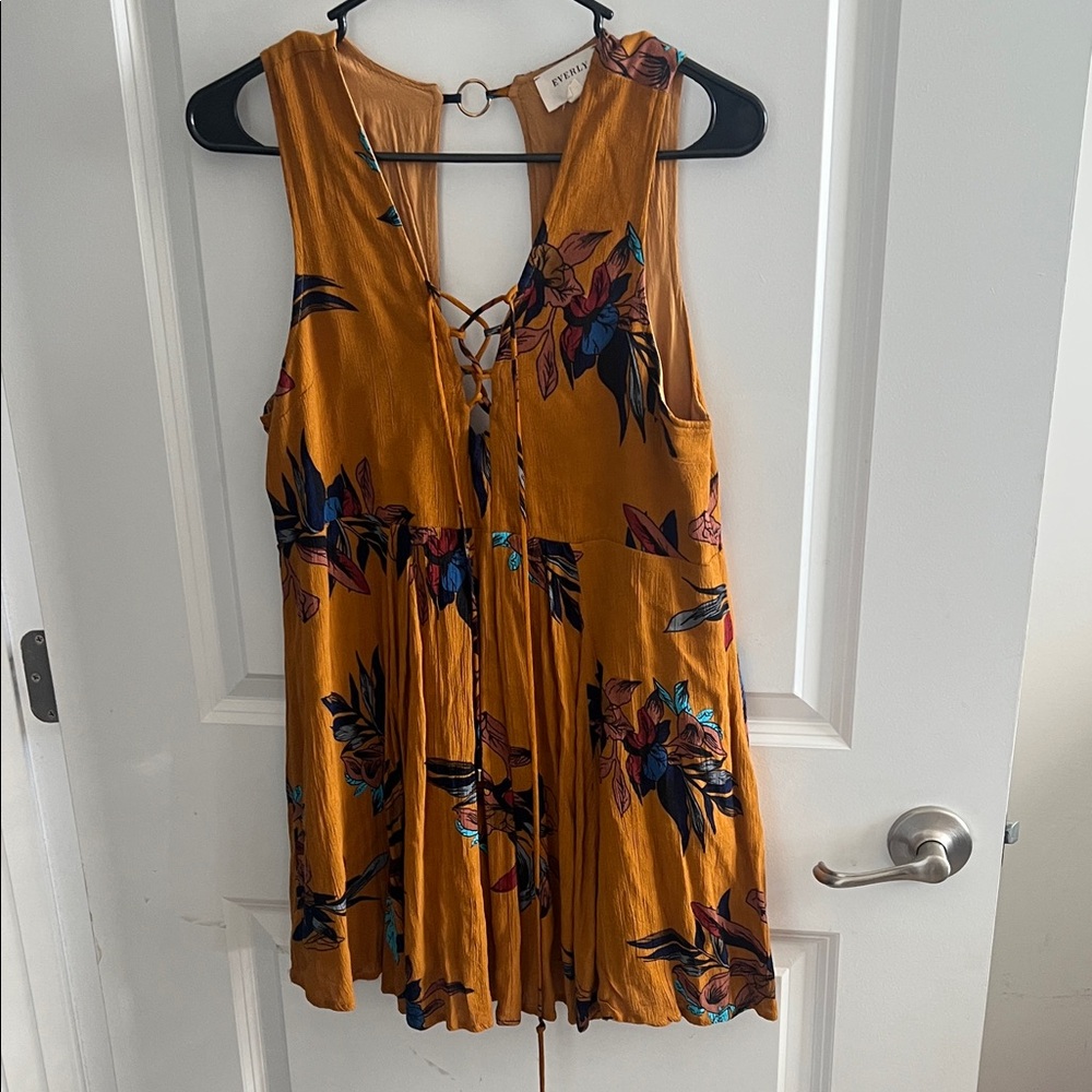 Everly Mustard Floral Tunic